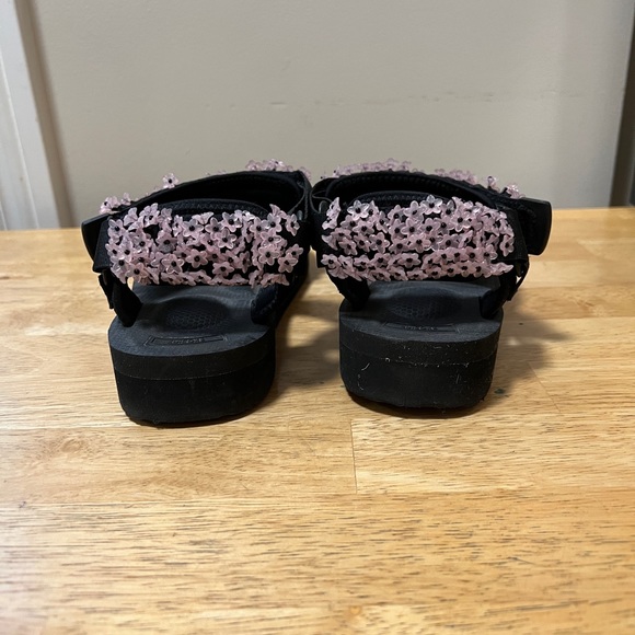 Cecilie Bahnsen X Suicoke Pink Maria Floral Beaded Sandals - Picture 5 of 7